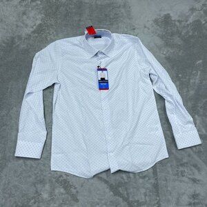 Nautica Men’s Performance Dress Shirt Slim Fit Size 15-15.5 Stretch a0793